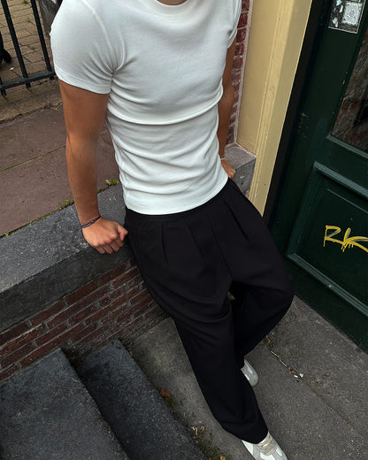PLEATED SUIT PANTS