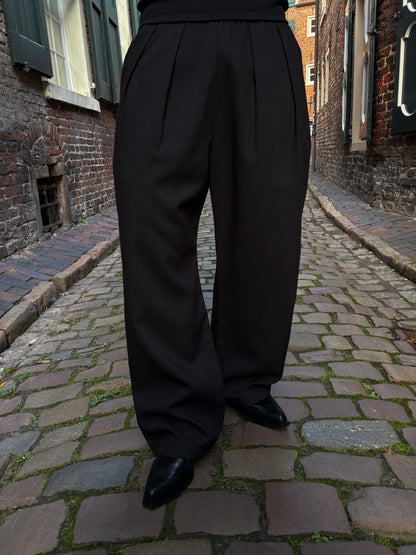 PLEATED SUIT PANTS